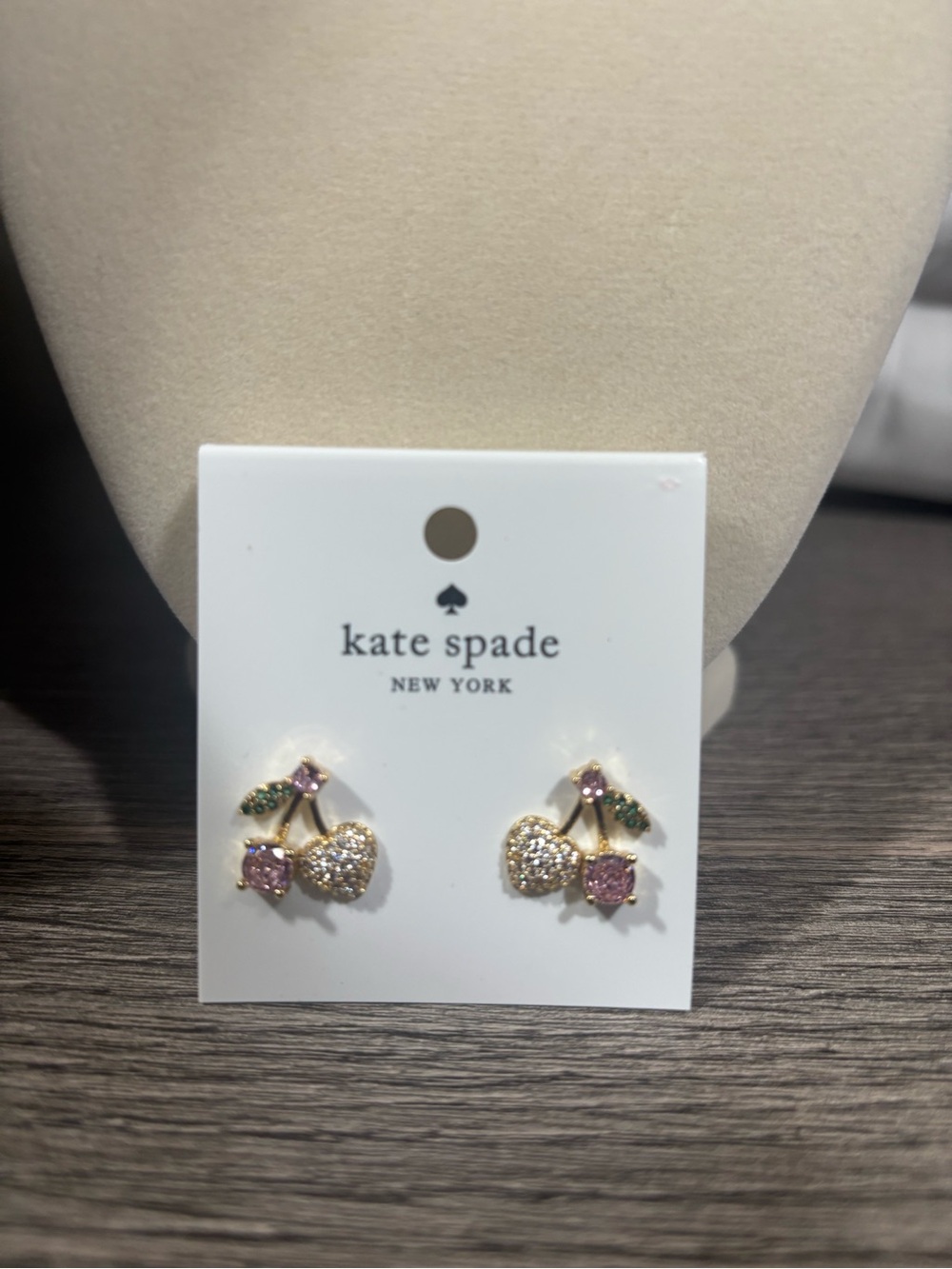 NWOT - Kate Spade New York cherry stud earrings